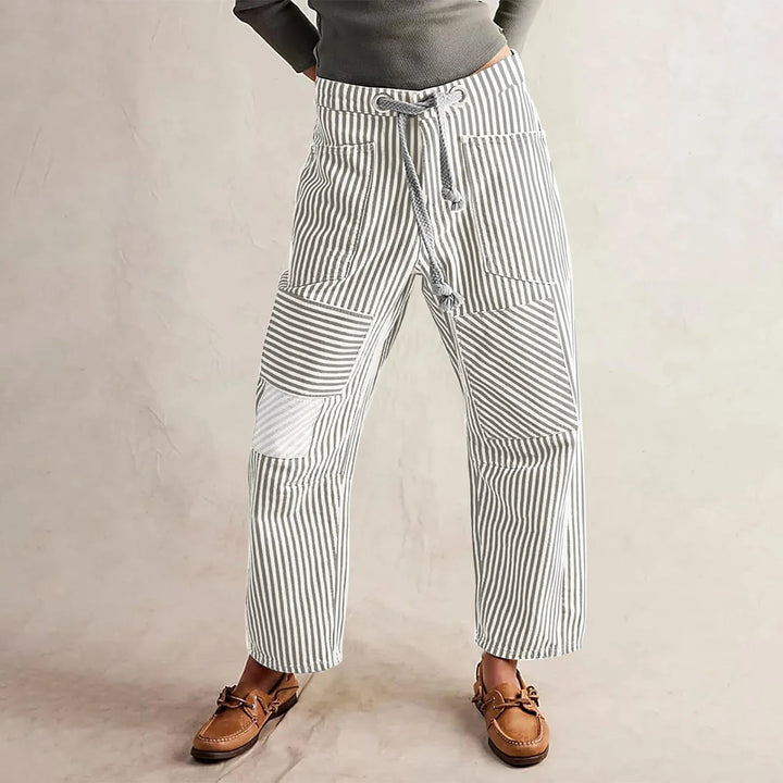 Elowen Stripe Patchwork Trousers