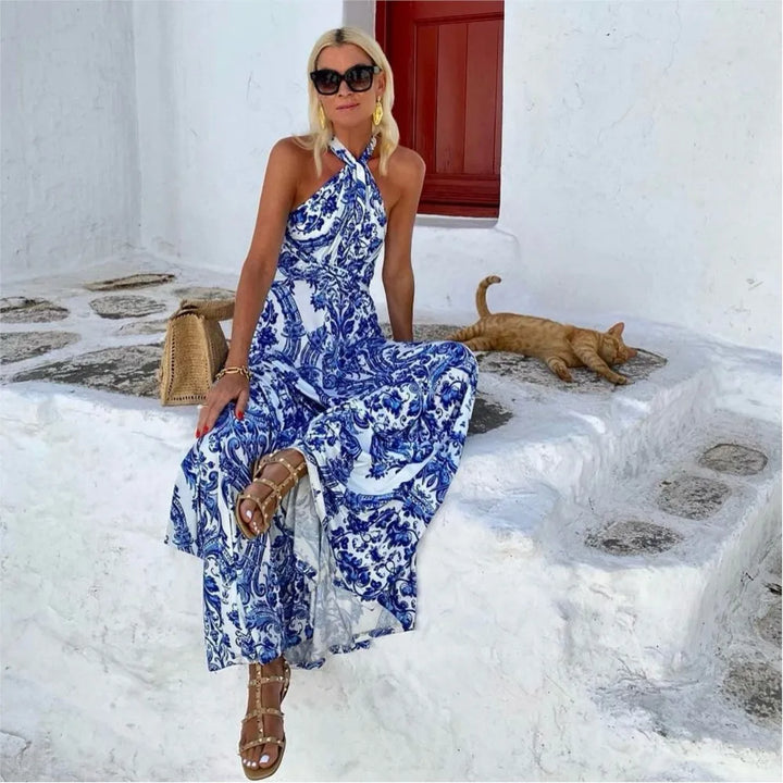 Alyssa Halter Neck Maxi Dress