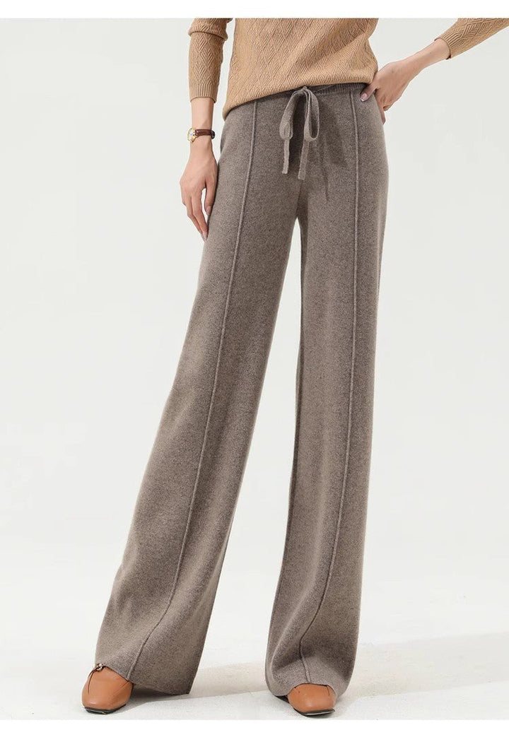 Elysia Merino Wool Wide-Leg Trousers