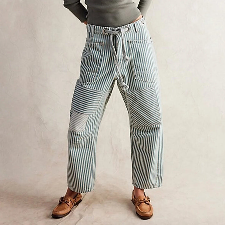 Elowen Stripe Patchwork Trousers