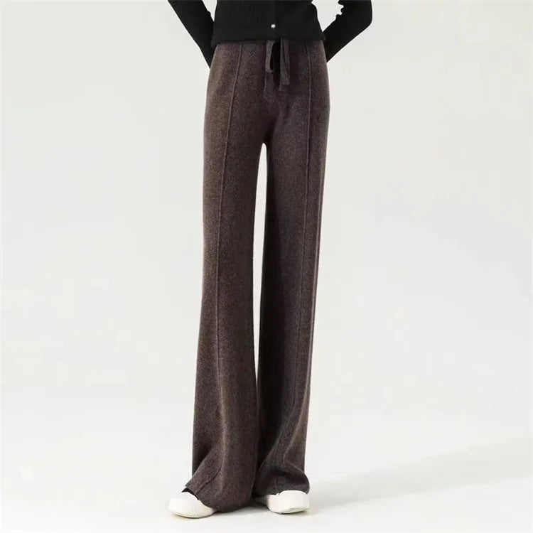 Elysia Merino Wool Wide-Leg Trousers