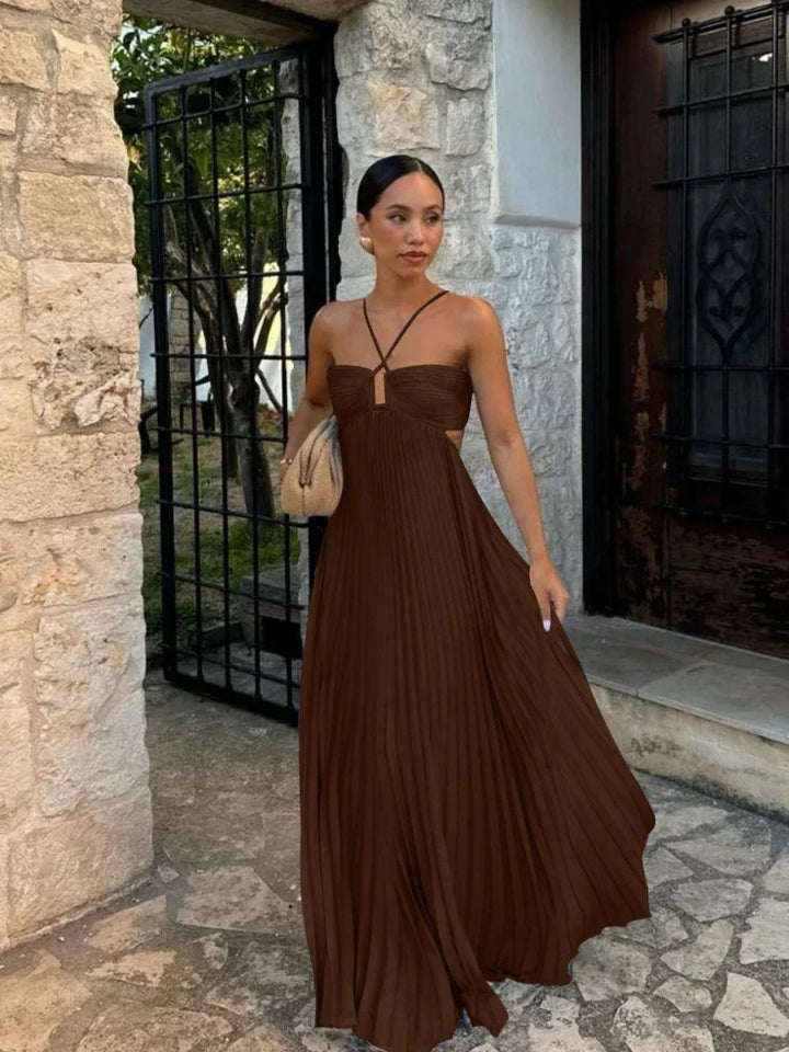 Irene Pleated Maxi Dress