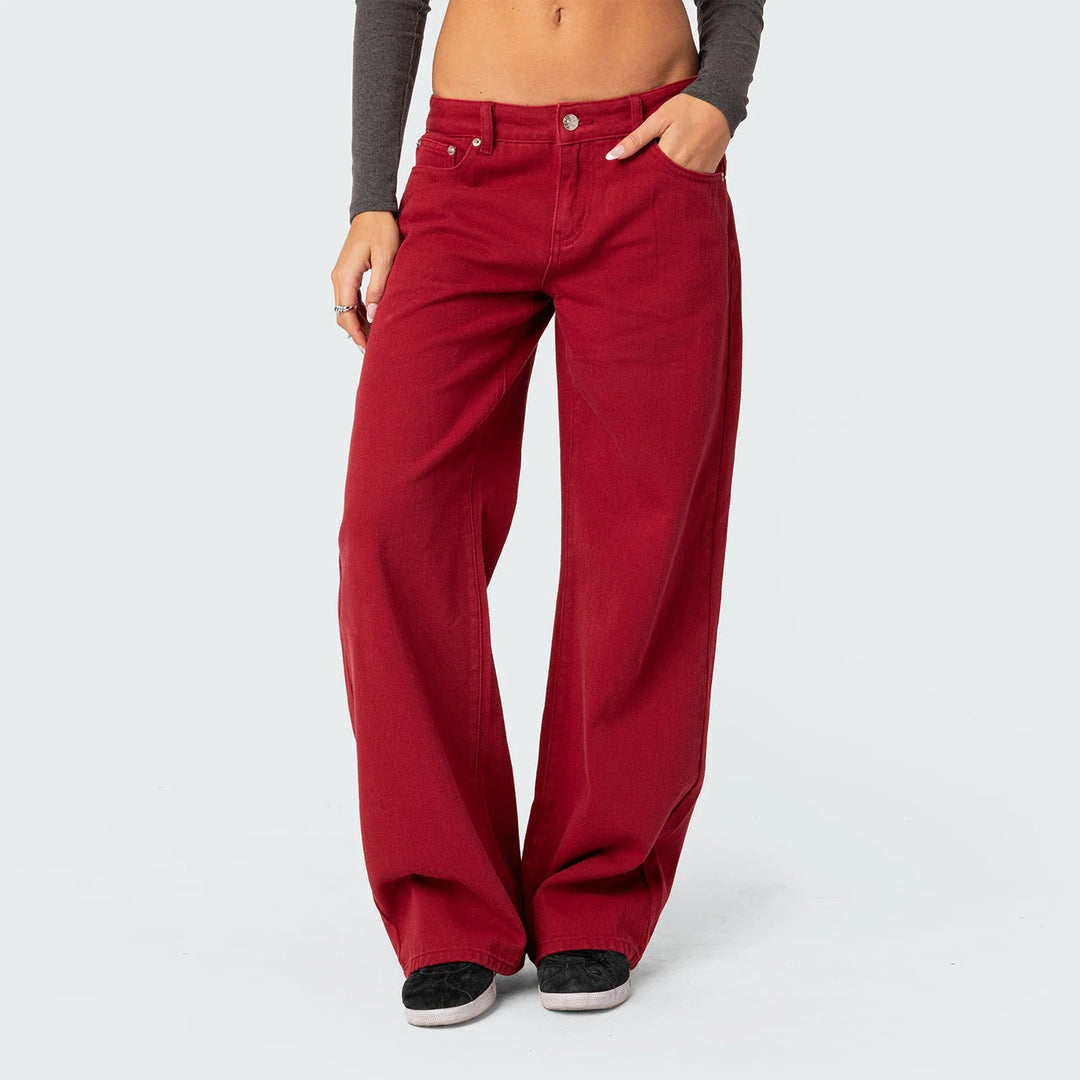 Delphine Straight-Leg Denim Jeans