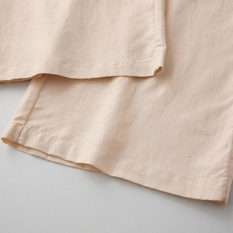 Solène Cotton Wide-Leg Everyday Pants