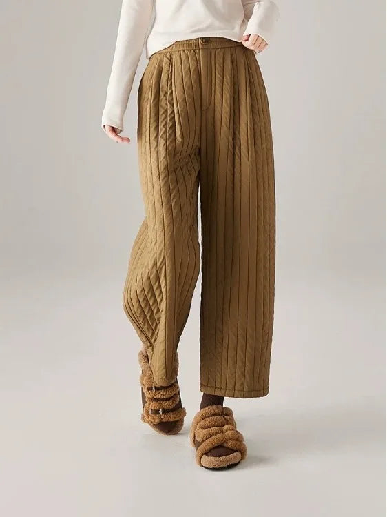 Daria Quilted Wide-Leg Pants