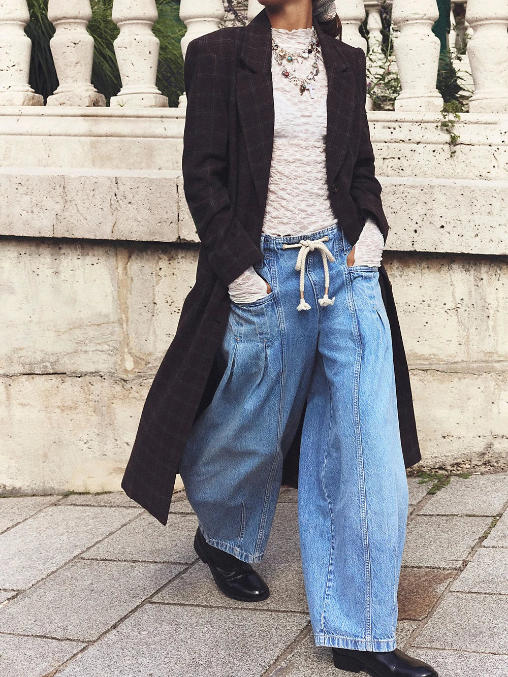 Auren Drawstring Denim Trousers