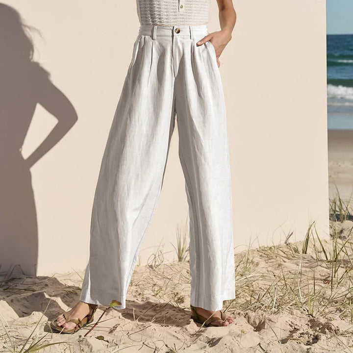 Solenne Linen Summer Trousers