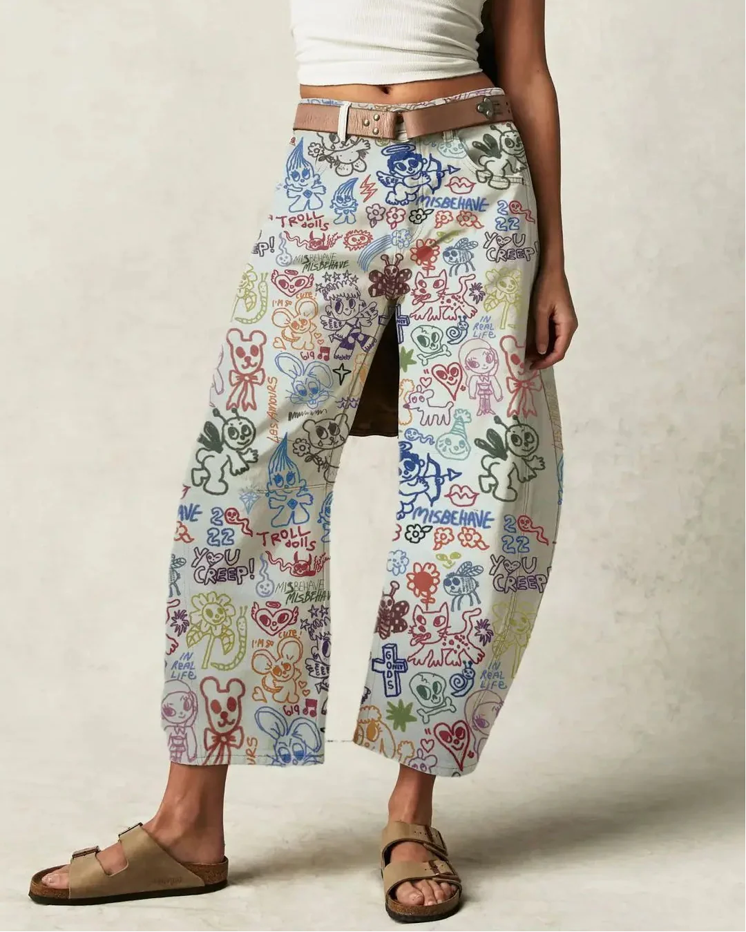 Virelle Tapestry Wide-Leg Jeans