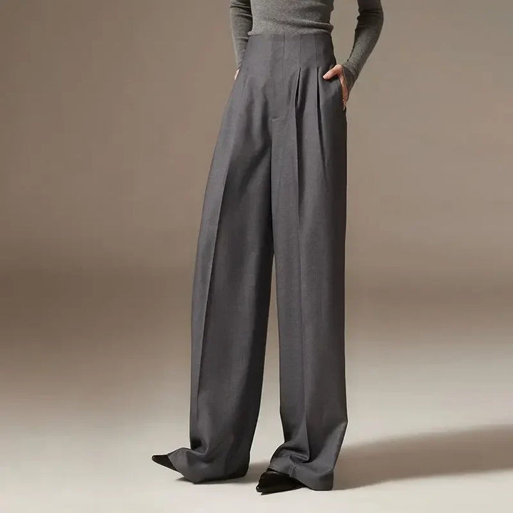 Virelle Draped Wide-Leg Trousers