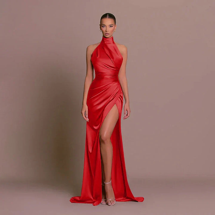 Carla High-Slit Evening Dress