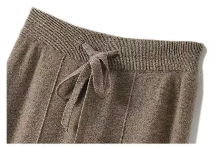 Elysia Merino Wool Wide-Leg Trousers