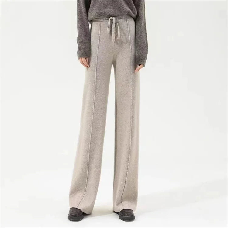 Elysia Merino Wool Wide-Leg Trousers