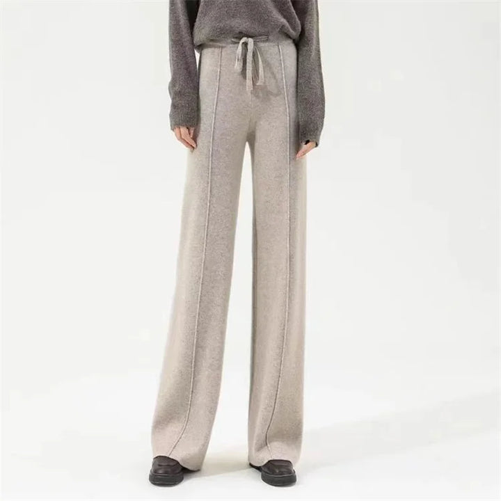 Elysia Merino Wool Wide-Leg Trousers