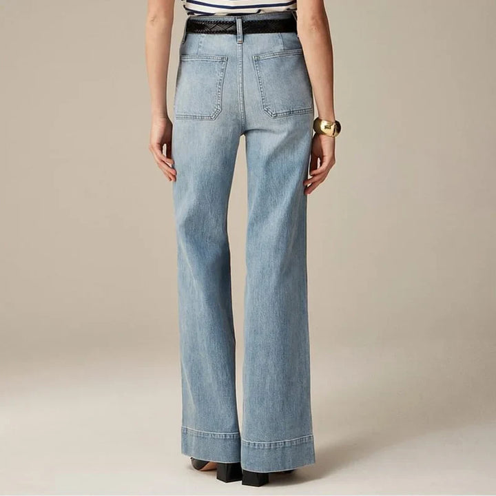 Aurelia Pocket Detail Wide-Leg Jeans