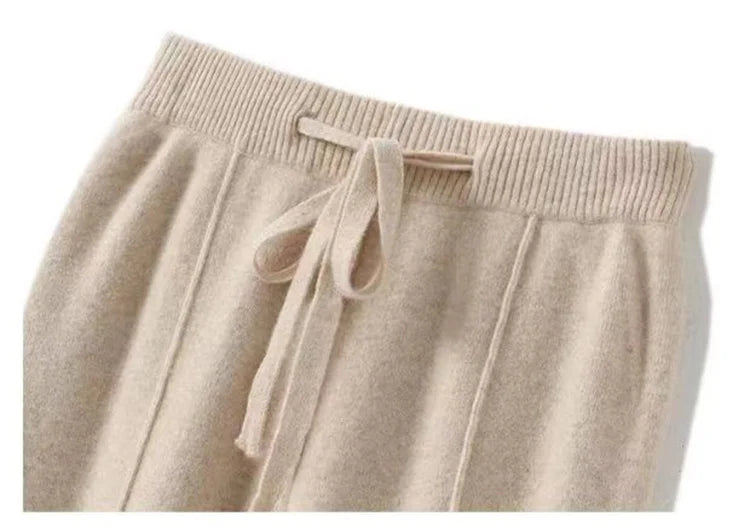 Elysia Merino Wool Wide-Leg Trousers