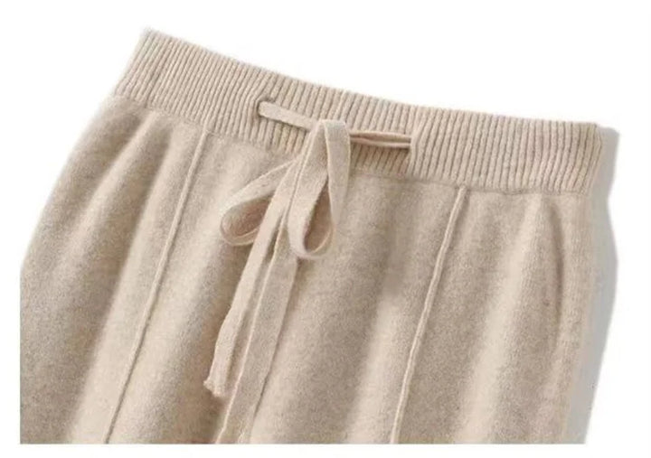 Elysia Merino Wool Wide-Leg Trousers