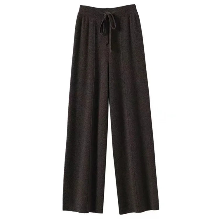 Elysia Merino Wool Wide-Leg Trousers