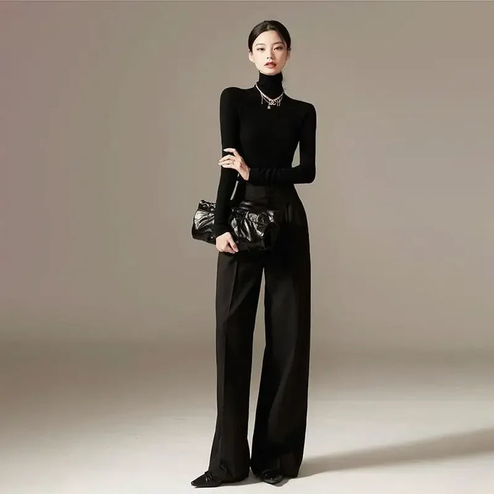 Virelle Draped Wide-Leg Trousers