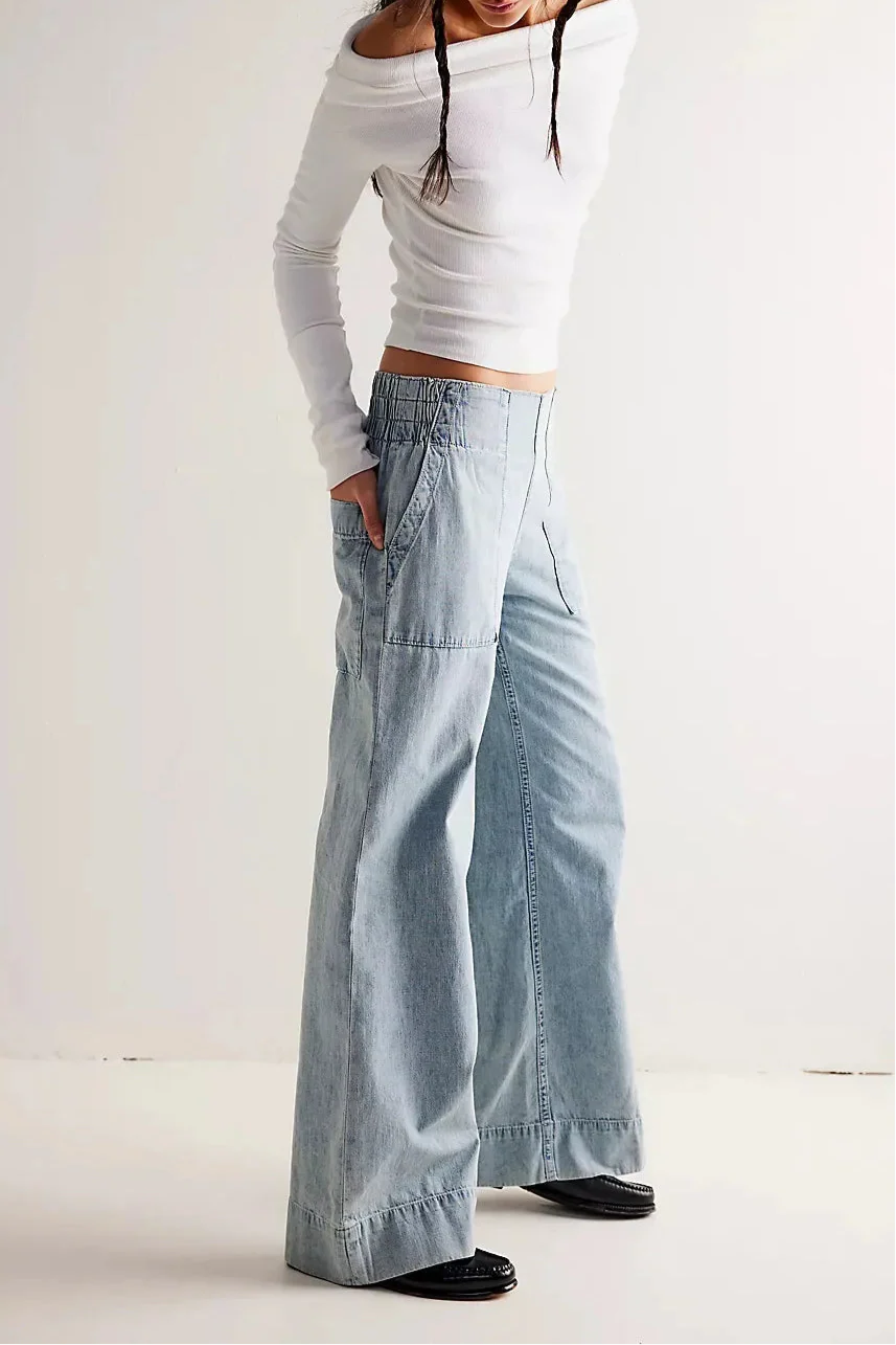 Solène Wide-Leg Denim Jeans