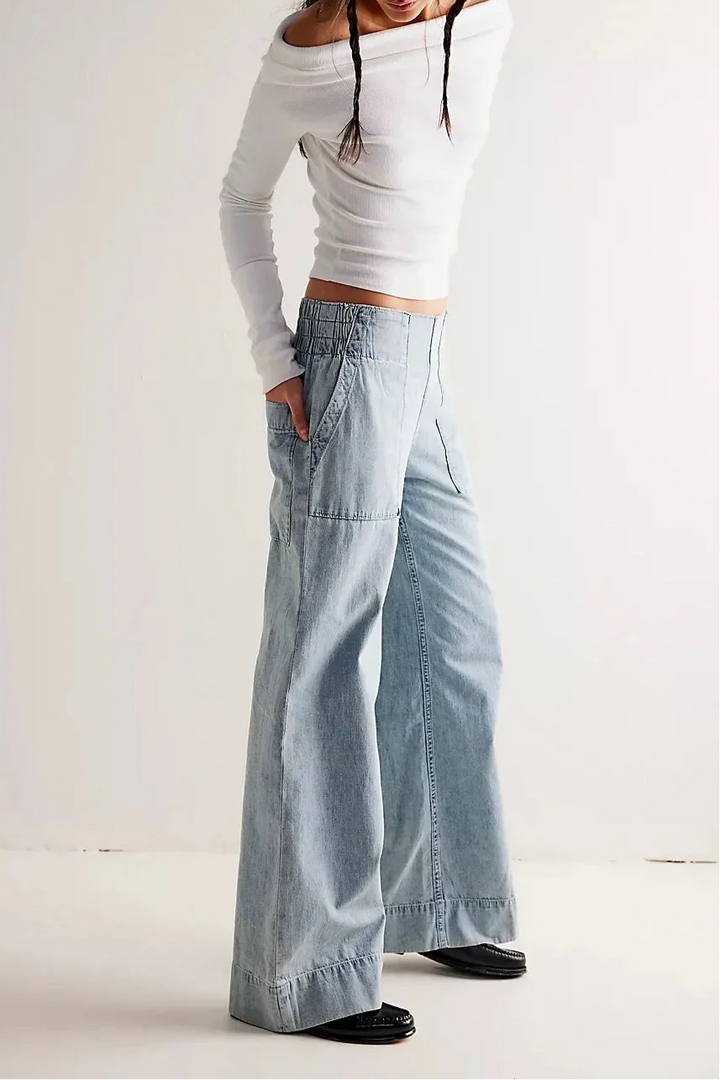 Solène Wide-Leg Denim Jeans