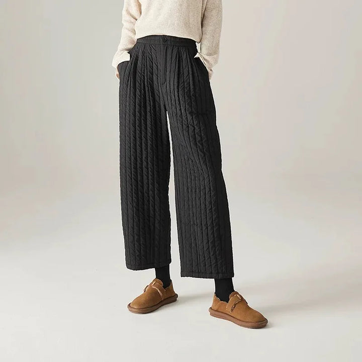 Daria Quilted Wide-Leg Pants