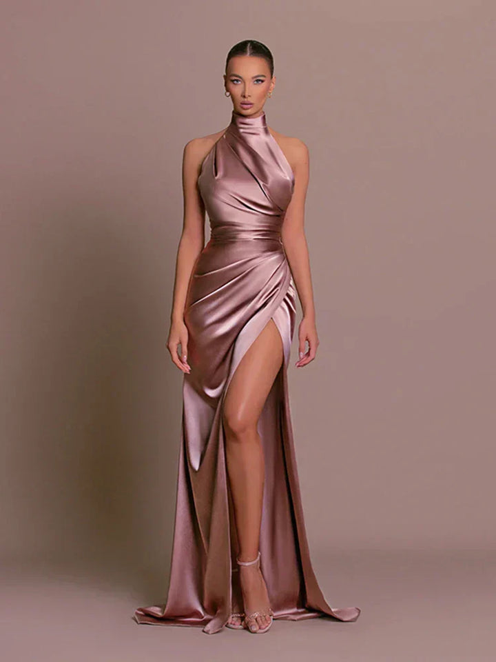 Carla High-Slit Evening Dress