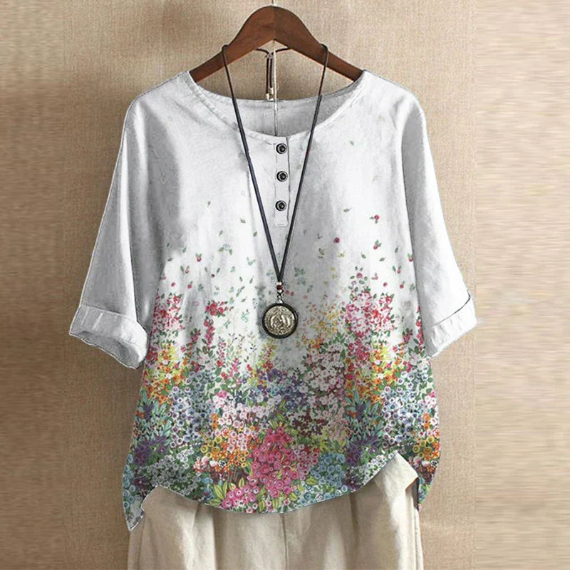 Anya Retro Floral Blouse