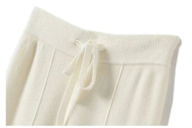 Elysia Merino Wool Wide-Leg Trousers
