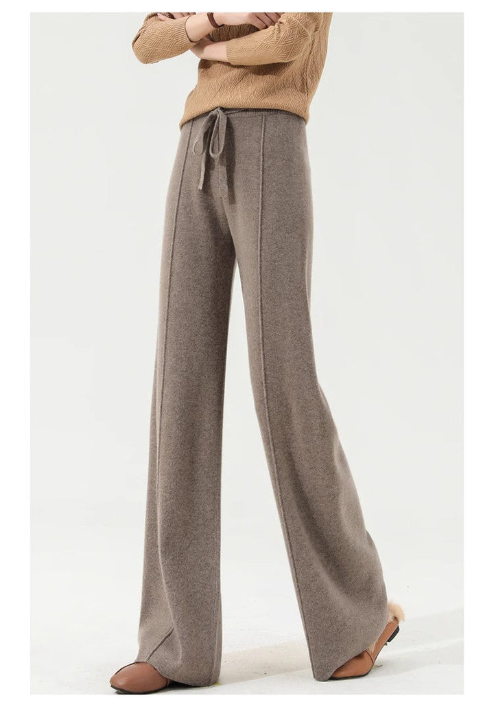 Elysia Merino Wool Wide-Leg Trousers