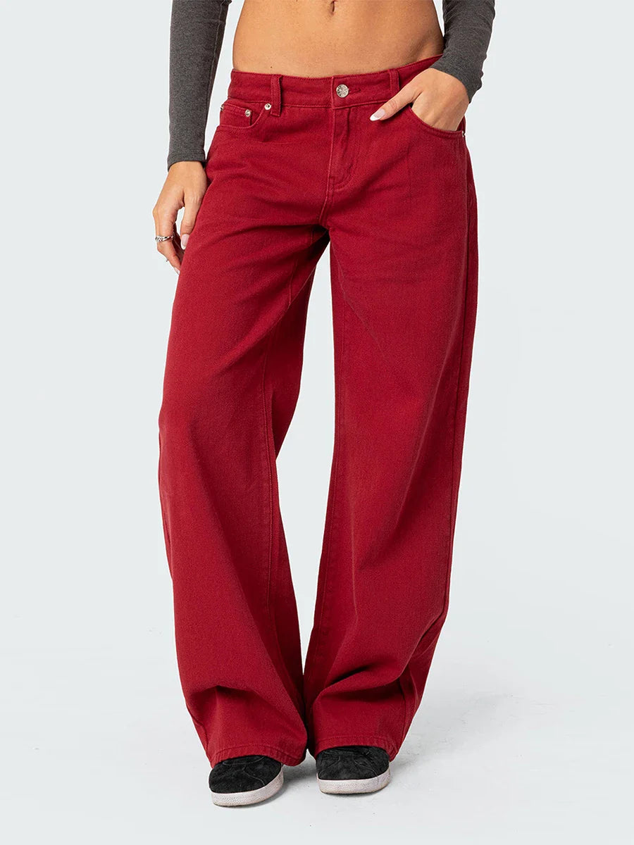 Delphine Straight-Leg Denim Jeans