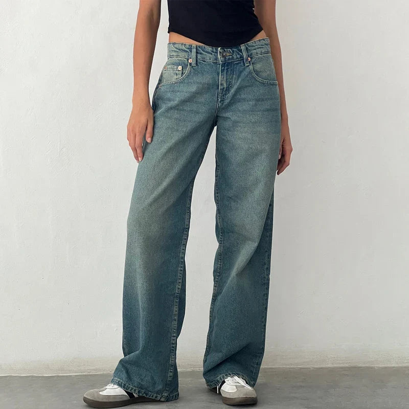 Miley Low-Waist Wide-Leg Jeans