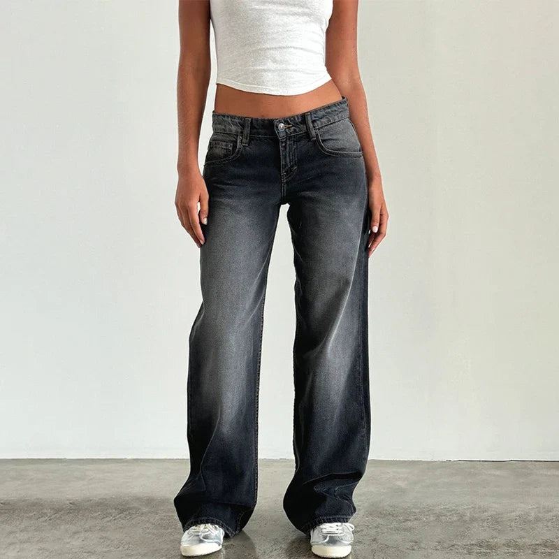 Miley Low-Waist Wide-Leg Jeans