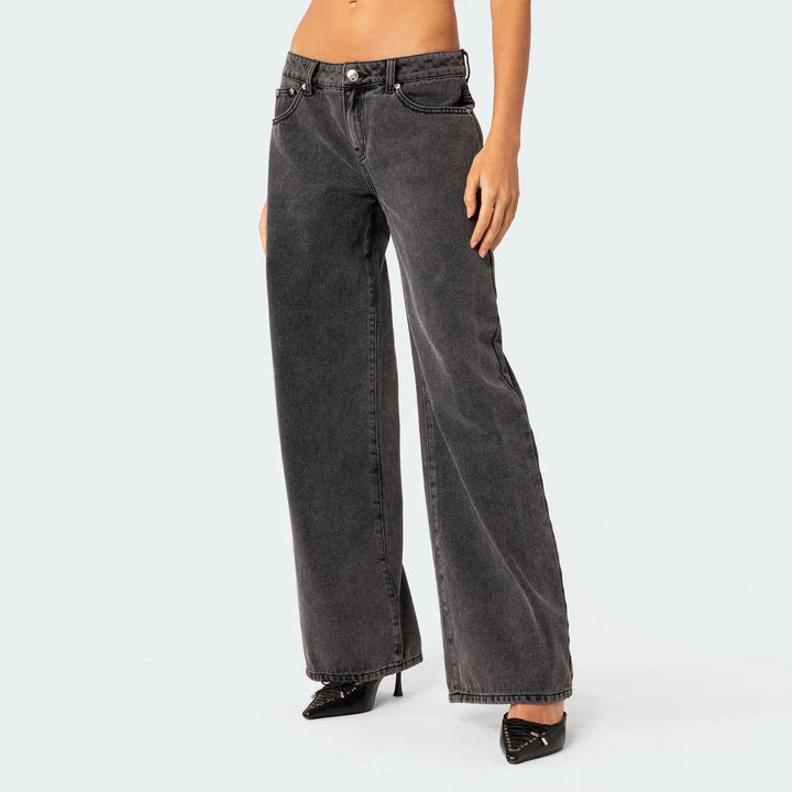 Delphine Straight-Leg Denim Jeans