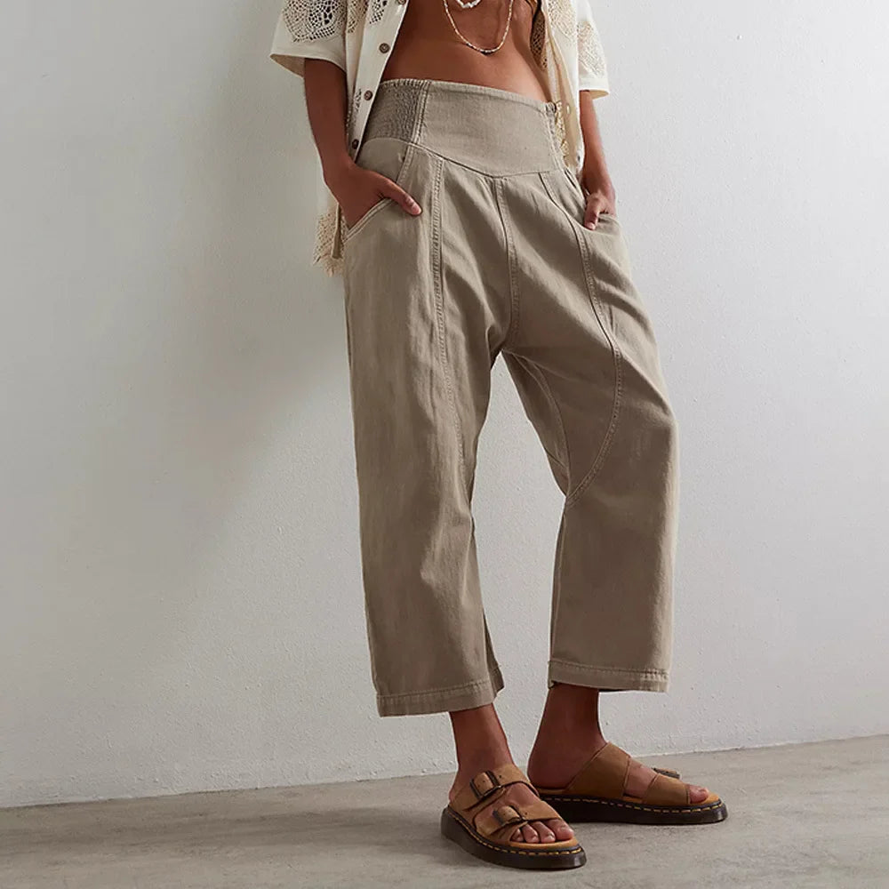 Marlowe Washed Wide-Leg Pants