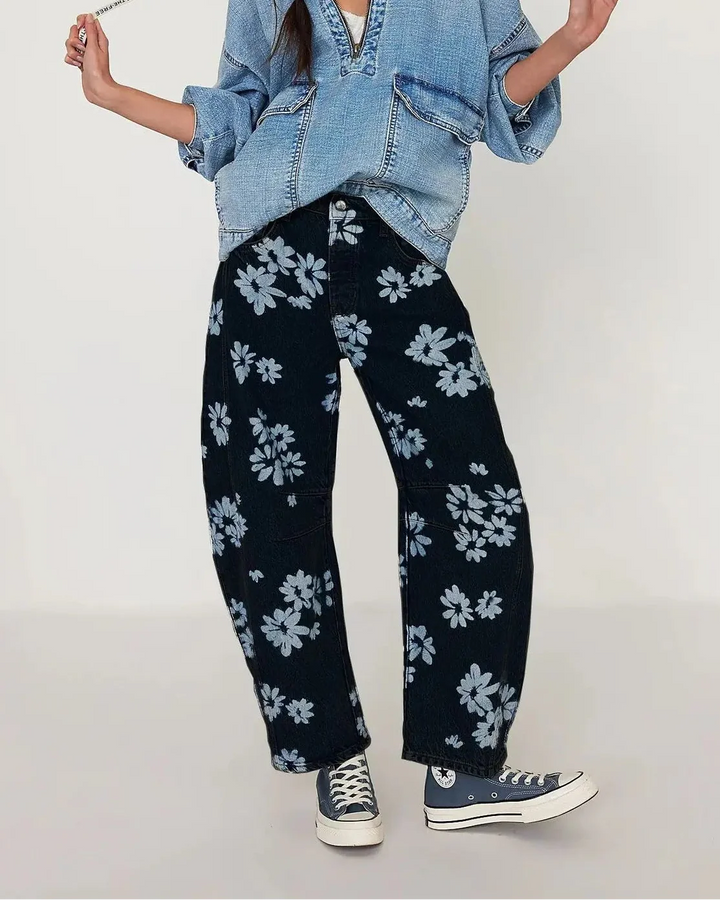 Virelle Tapestry Wide-Leg Jeans