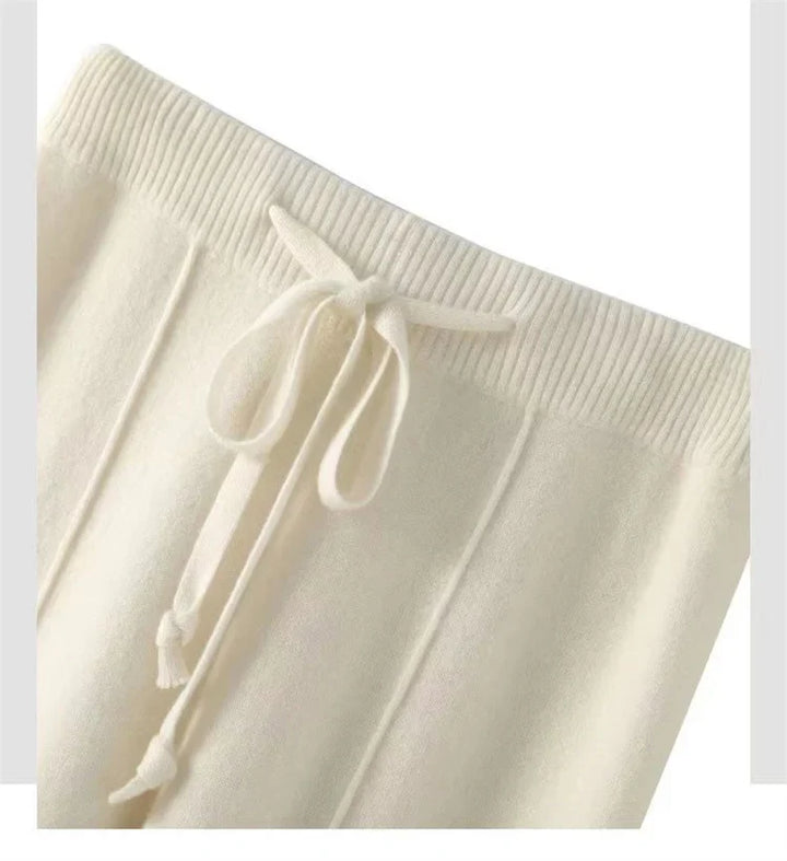 Elysia Merino Wool Wide-Leg Trousers