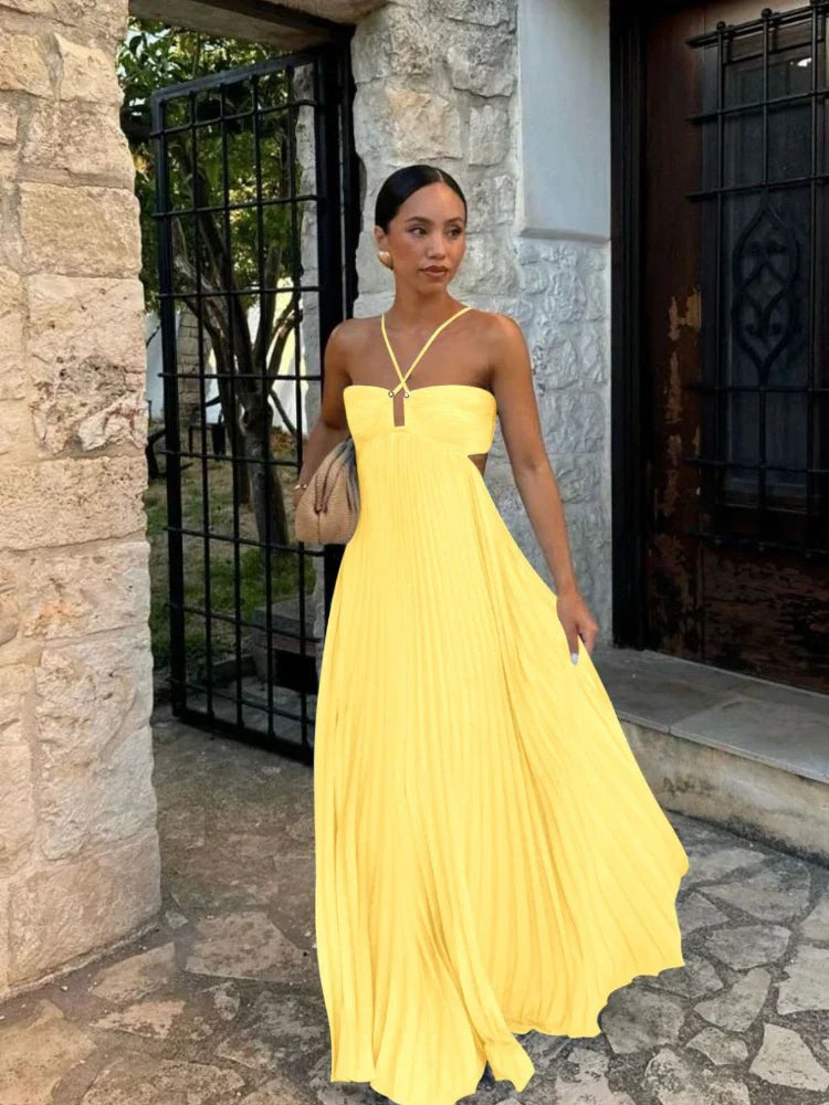Irene Pleated Maxi Dress