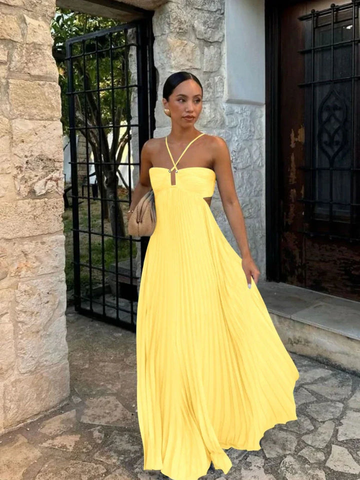 Irene Pleated Maxi Dress