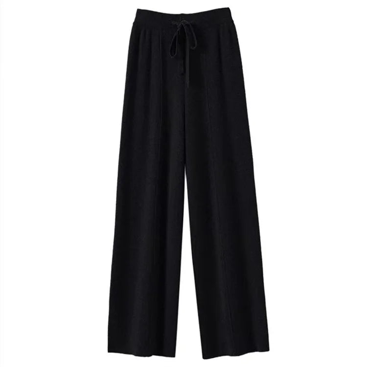 Elysia Merino Wool Wide-Leg Trousers