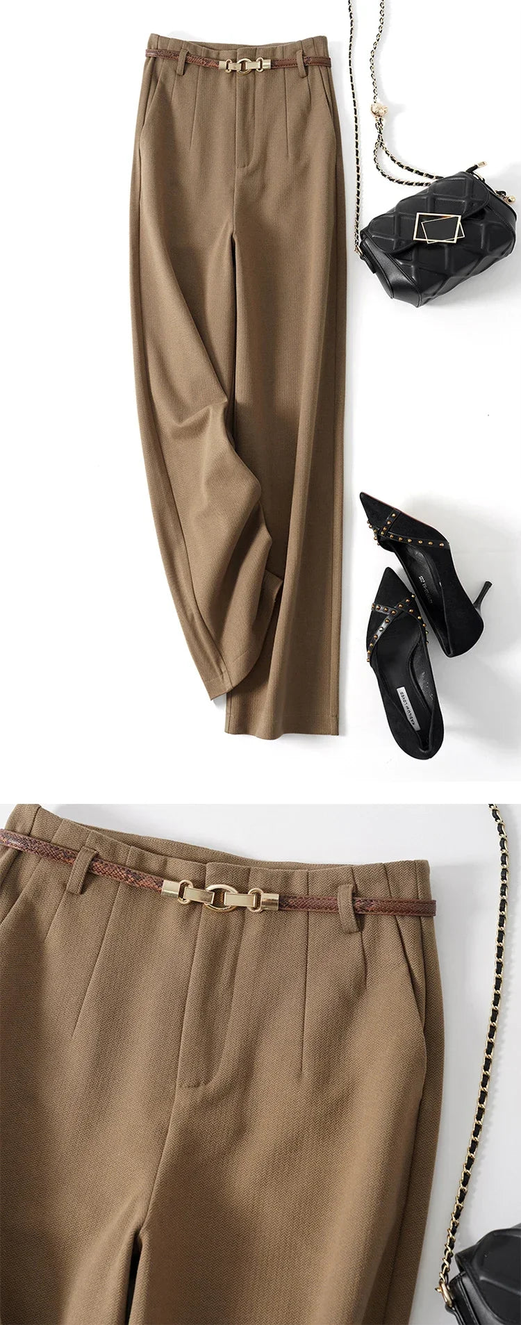Virella Wide-Leg Wool Trousers