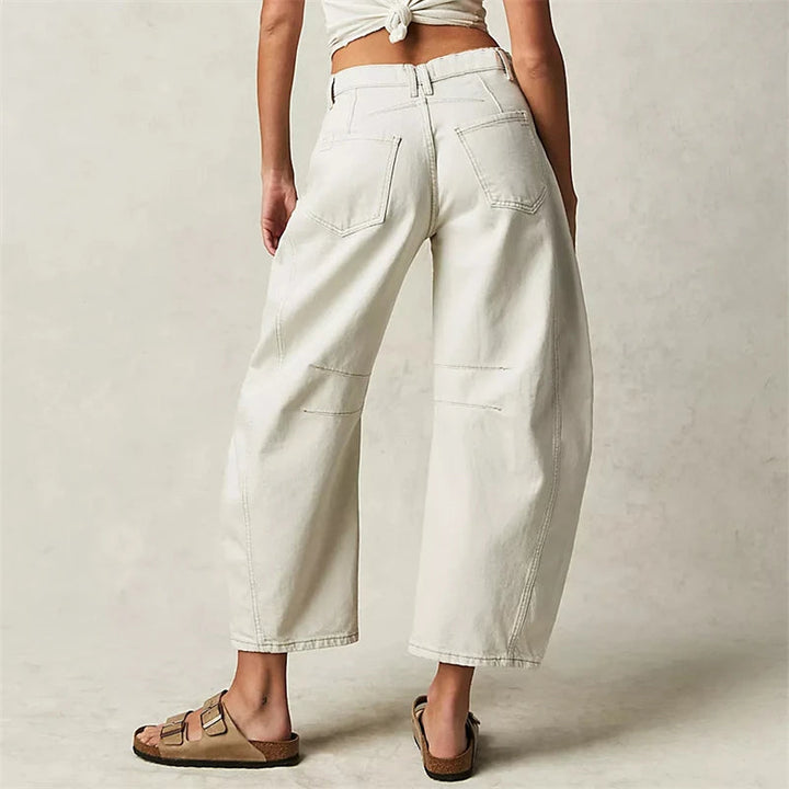 Everly Barrel-Leg Denim Jeans