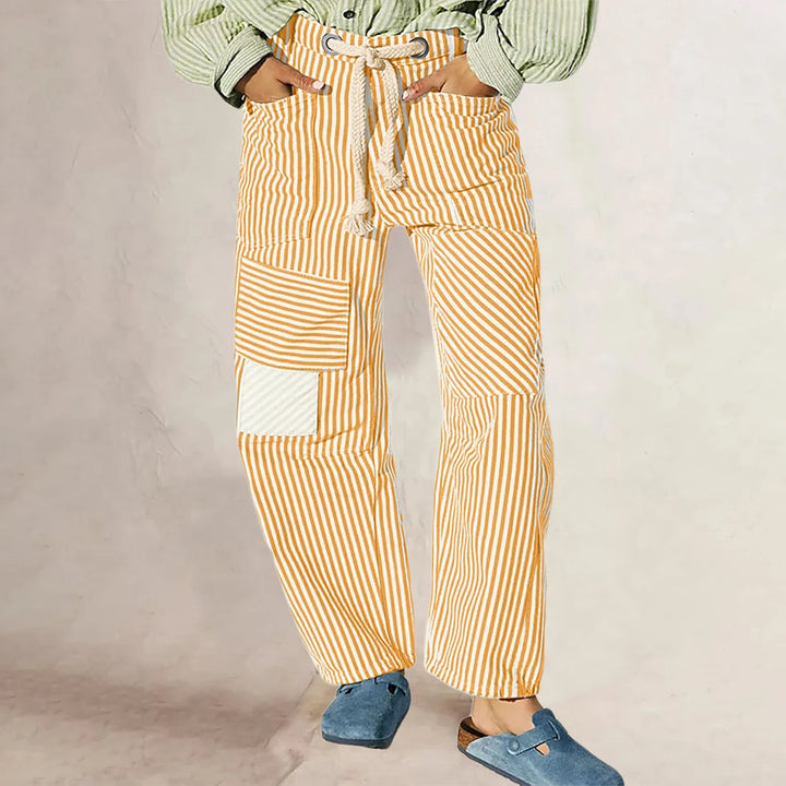Elowen Stripe Patchwork Trousers