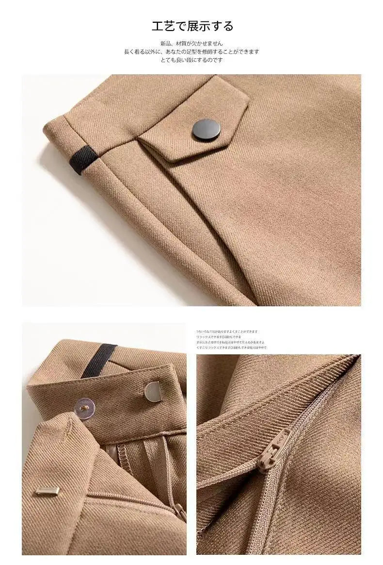 Célina Straight-Leg Cropped Trousers