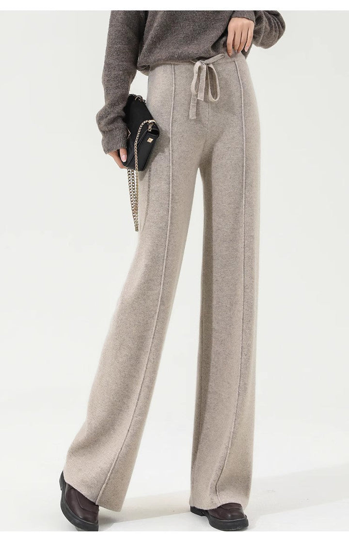 Elysia Merino Wool Wide-Leg Trousers