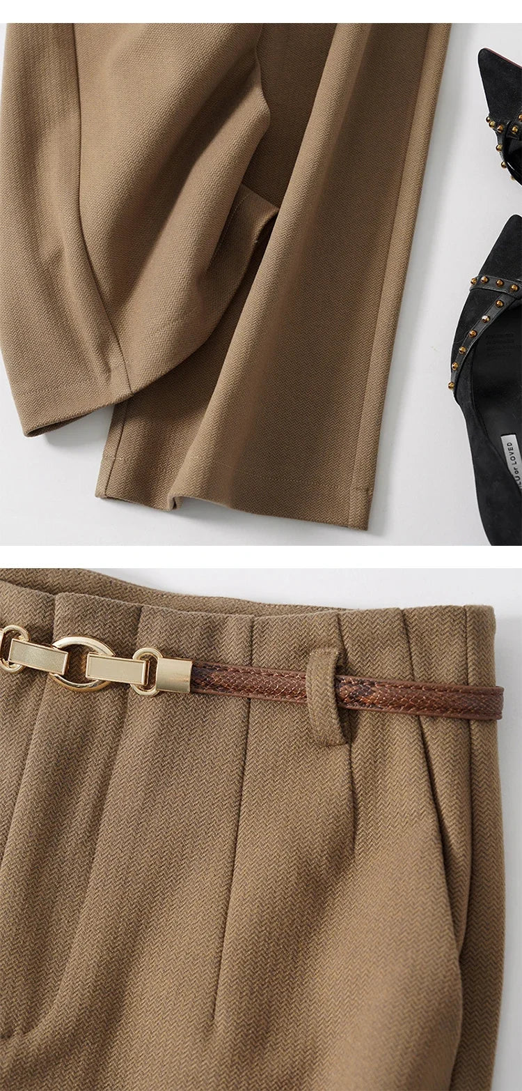 Virella Wide-Leg Wool Trousers