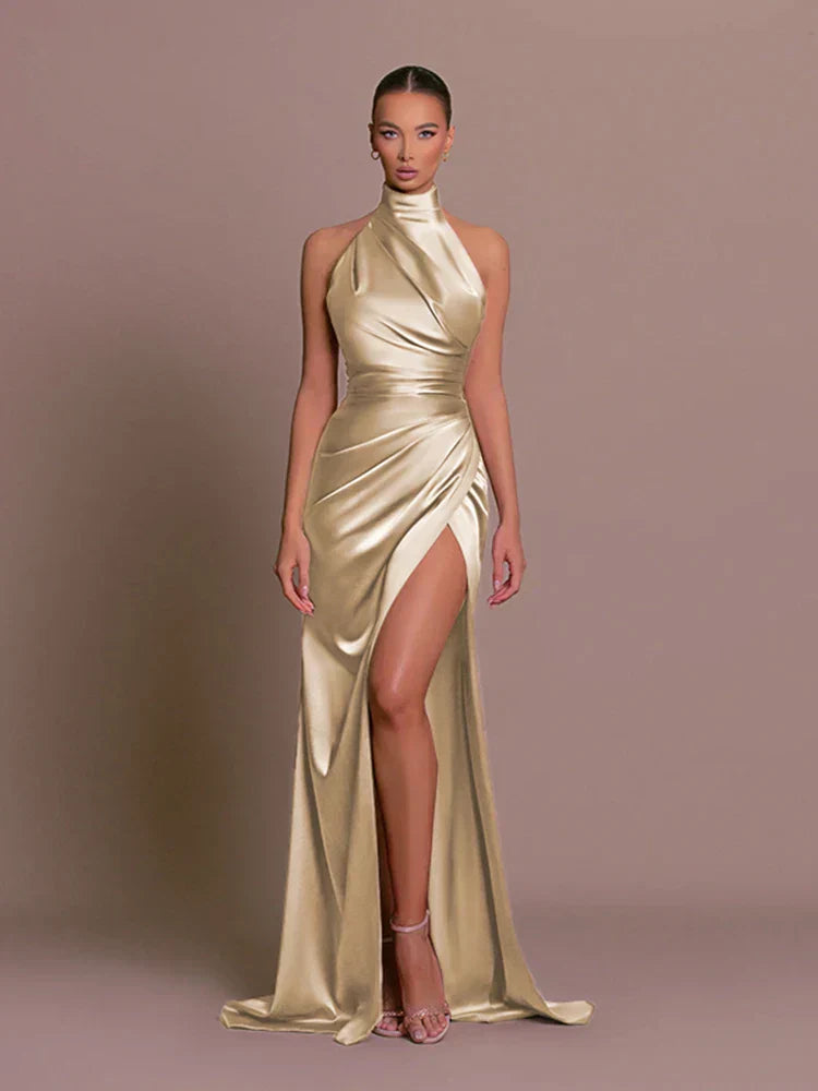 Carla High-Slit Evening Dress