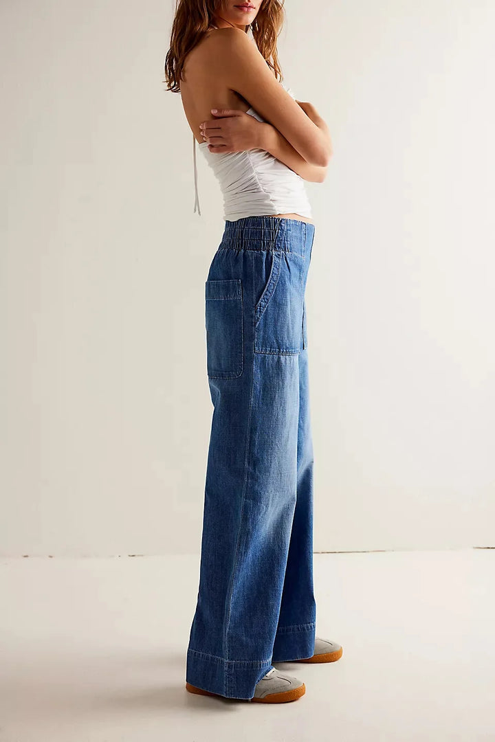 Solène Wide-Leg Denim Jeans