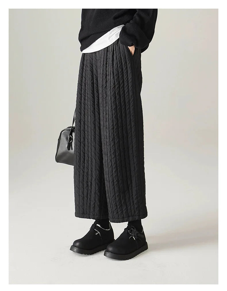 Daria Quilted Wide-Leg Pants
