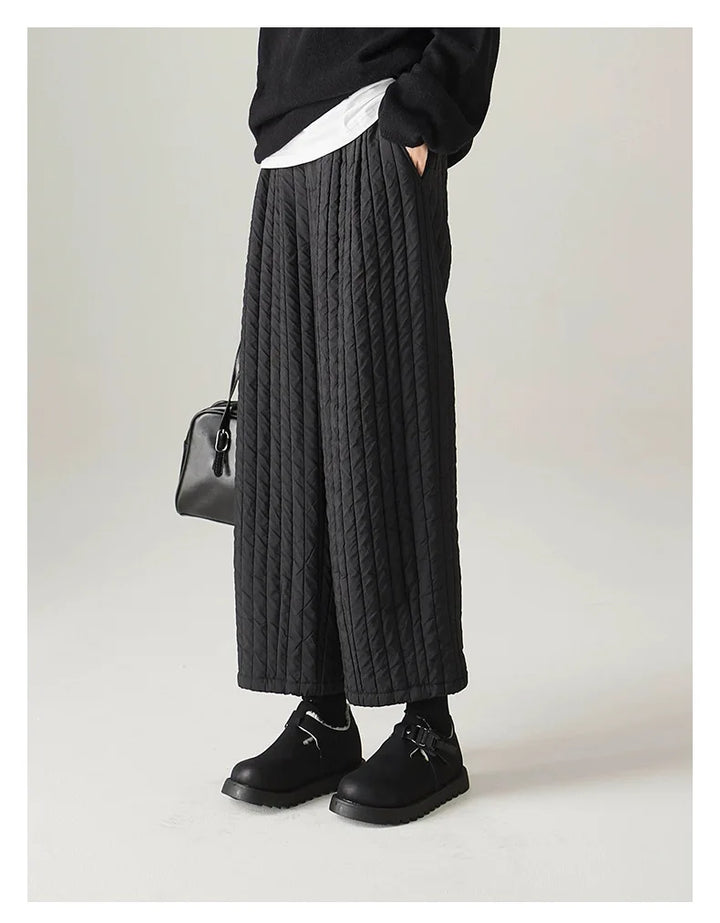 Daria Quilted Wide-Leg Pants