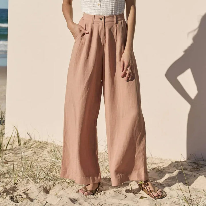 Solenne Linen Summer Trousers